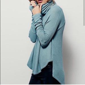 Free People | Kristina Waffle Knit Cowl-Neck Top